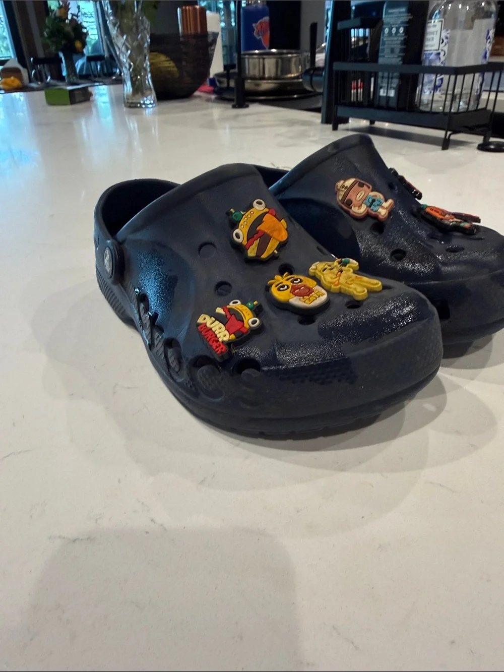 CROCS Kids Navy Classic Clog with Character Jibbitz
